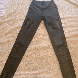 Alo black moto high waste legging